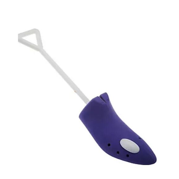 Set of 2 Flocked Boot High Heel Shoe Stretchers by Lori Greiner Purple NWOT - Picture 3 of 4